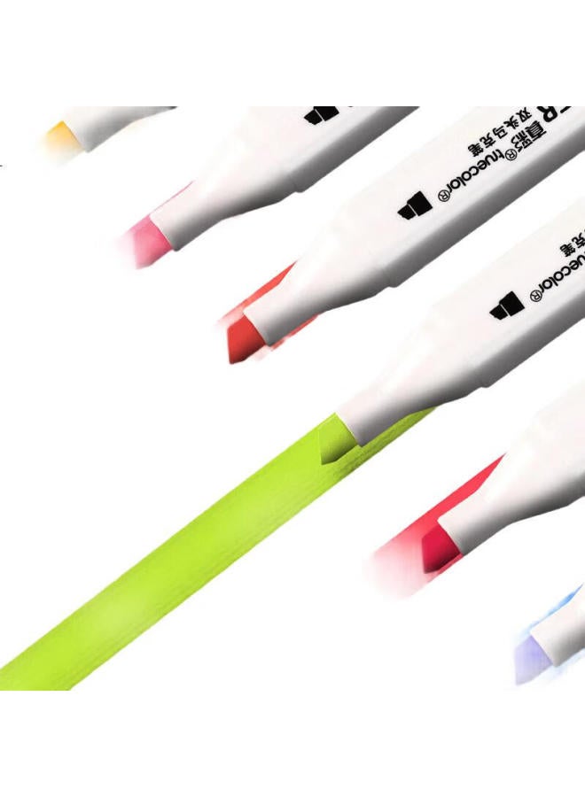 Truecolor 12-Color Dual-Tip Alcohol-Based Quick-Drying Oil-Based Markers, Watercolor Pens, For Elementary School Students And Children, Hand-Drawn Anime Design, Art Drawing Set, Bucket Packaging, Zc632 - Image 4