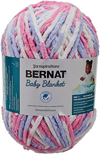 BERNAT BABY BLANKET YARN 300G 10.5 OZ, PINK BLUE OMBRE - Image 1