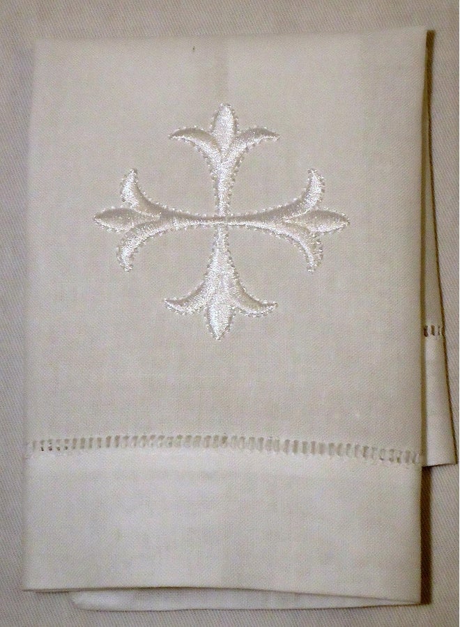Integrity Designs Baptismal Cloth with Cross Design - Image 1