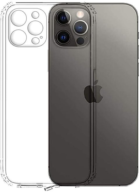 (iPhone 12 pro) Clear Anti-Scratch TPU Back Case with Corner Protection Shockproof Cover for Apple iPhone 12 Pro