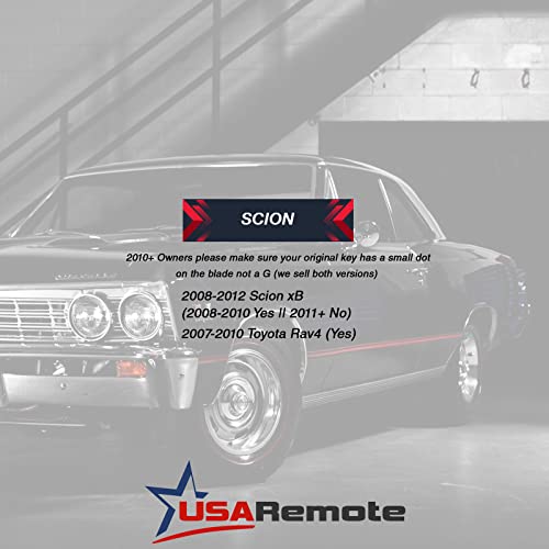 USARemote Key Fob Keyless Entry Remote fits 2007-2010 Toyota Rav4 / 2008-2012 Scion xB (HYQ12BBY, Set of 2) - Image 4