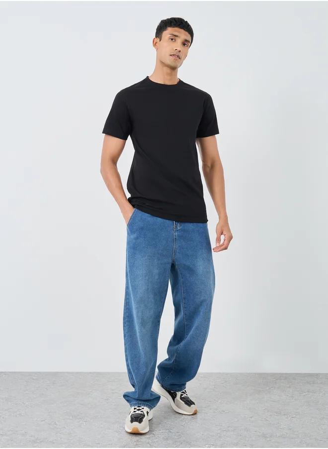 Styli Styli Solid Heavy Jersey Longline T-Shirt