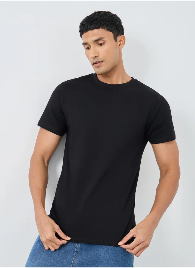 Styli Styli Solid Heavy Jersey Longline T-Shirt