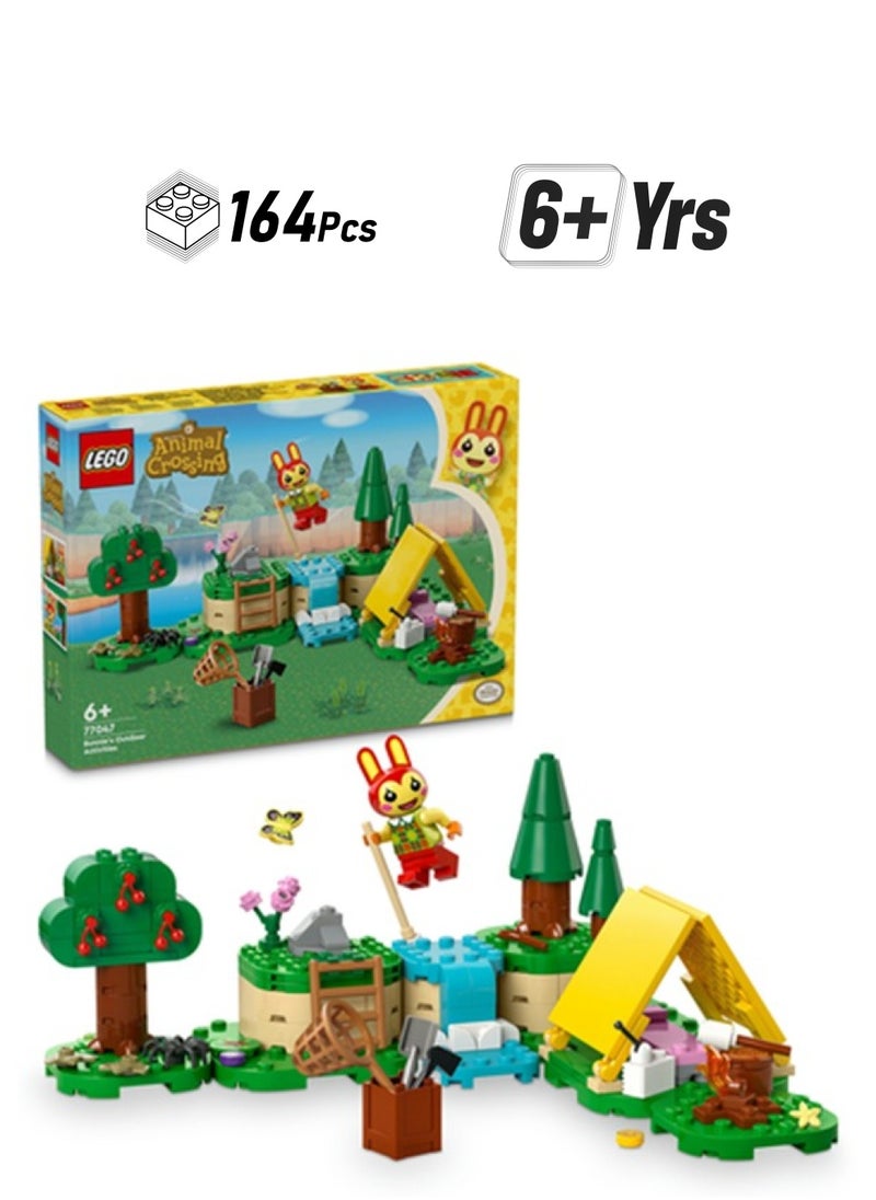 LEGO 77047 Animal Crossing Bunnie’S Outdoor Activities Buildable Creative Playset For Kids, Toy Tent And Rabbit Minifigure From The Video Game Series; Birthday Gift For Girls And Boys Aged 6 And Over (164 Pieces)  - Image 1