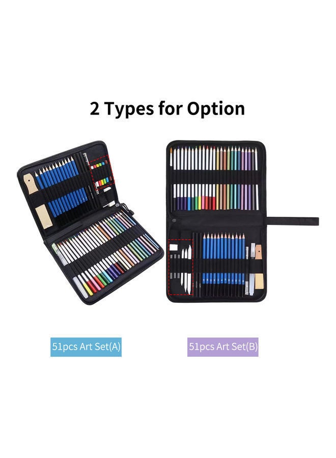 NIBEMINENT 51-Piece Pencil Kit Multicolour - Image 3