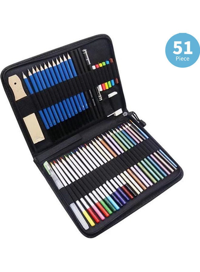 NIBEMINENT 51-Piece Pencil Kit Multicolour - Image 5
