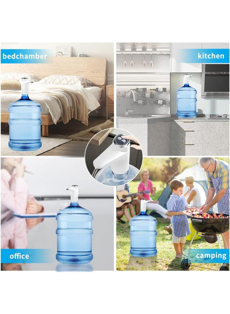 Water Dispenser Pump for 5 Gallon Bottle Free Quantitative Drinking Water Pump Portable USB Charging Electric Bottle Pump Multipurpose Dispenser for Home Camping - Image 4