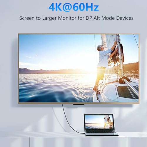 Cuxnoo USB C-C Video Cable 3.3ft, 4K Display USB-C Monitor Cable Support 100W Fast Charge and 10 Gbps Data Transfer for Type-C iPhone 15 Pro, MacBook Pro/Air, Chromebook, Matebook, Thinkpad and More - Image 2