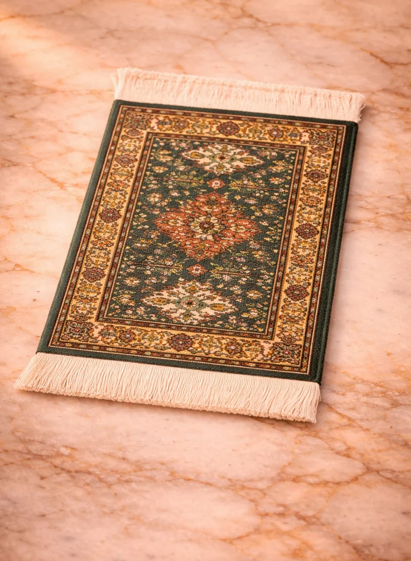 Tohfa Luxe Tohfa Luxe Imperial Noor Al Sahra Coaster Rug Set of 4 (11 × 9 cm) – Arabic Elegant Design