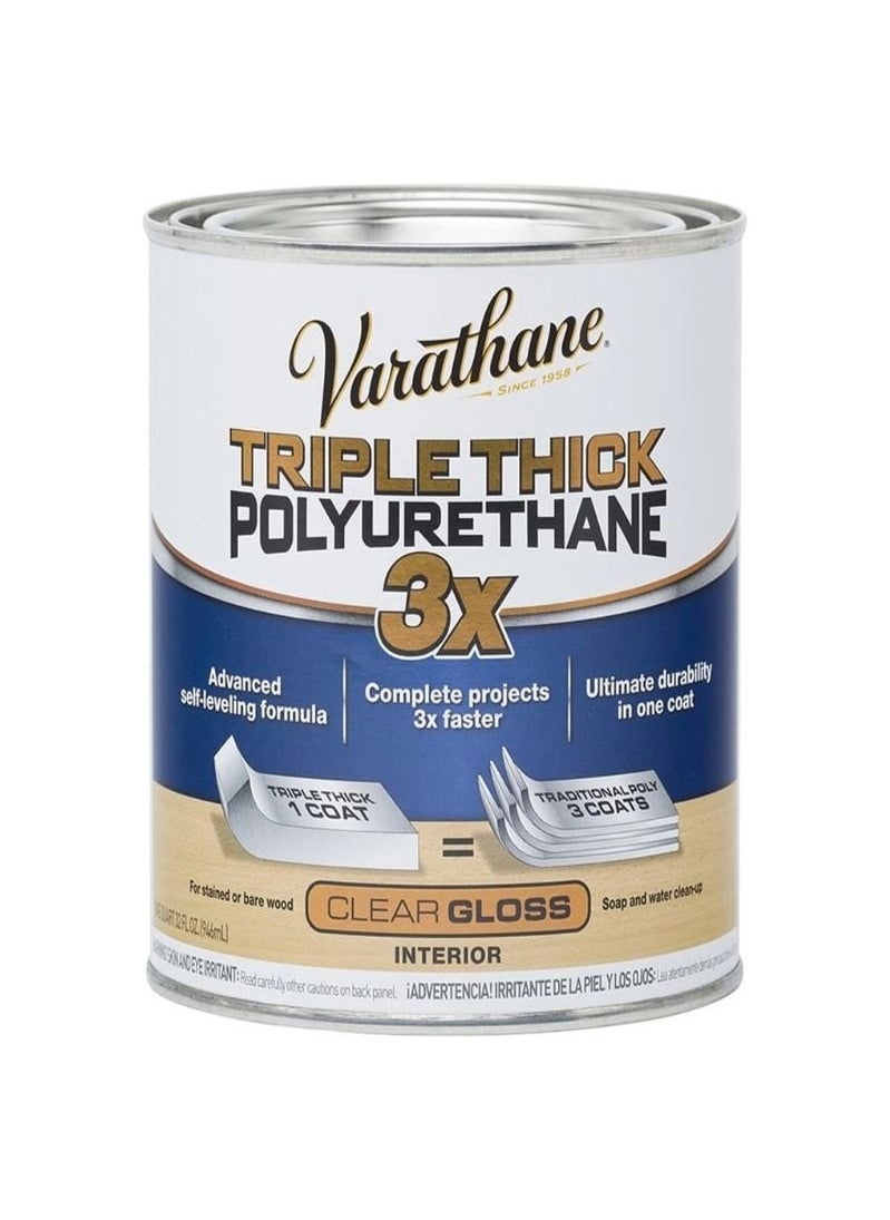 VARATHANE Triple Thick Polyurethane 3x 946ml Clear Gloss 