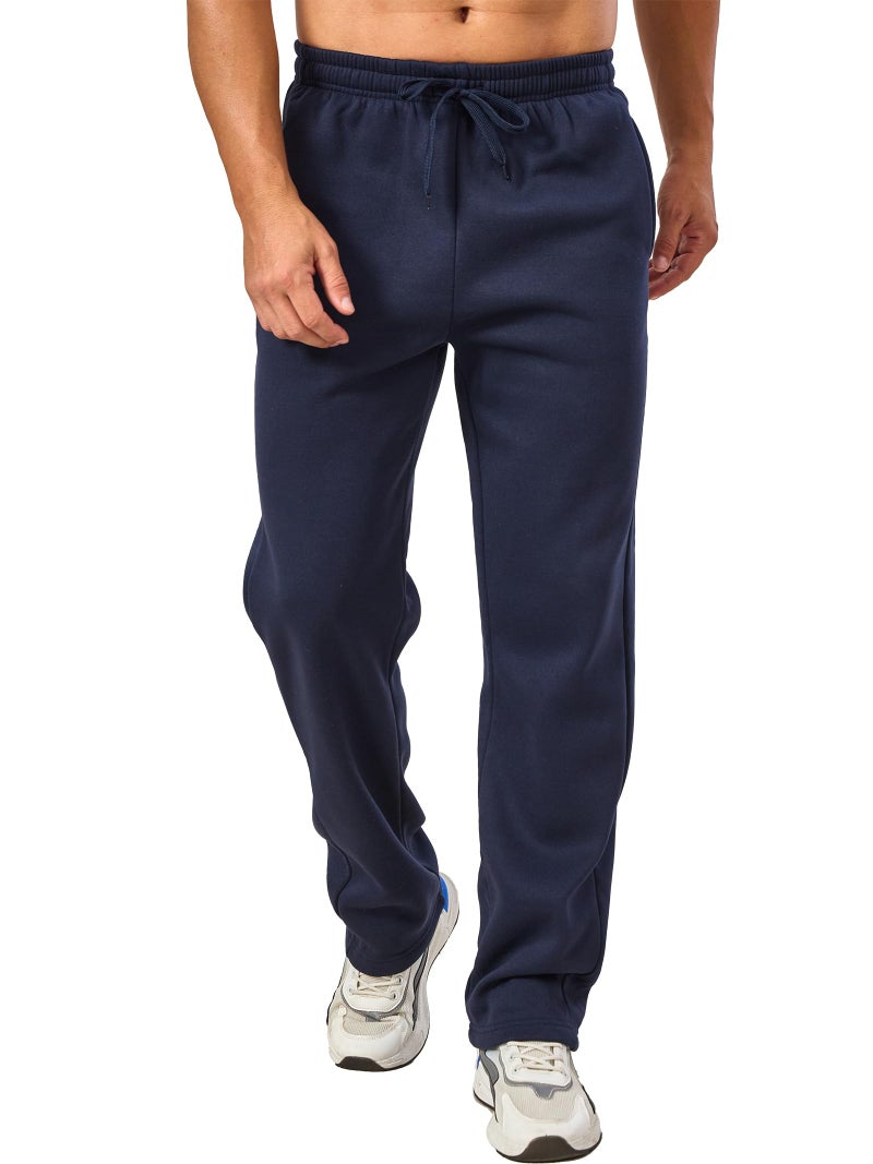 Suitswinew 3 Pack Men's Big and Tall Sweatpants Fleece Open Bottom Loose Athletic Drawstring Sweat Pants with Pockets XL - Image 2