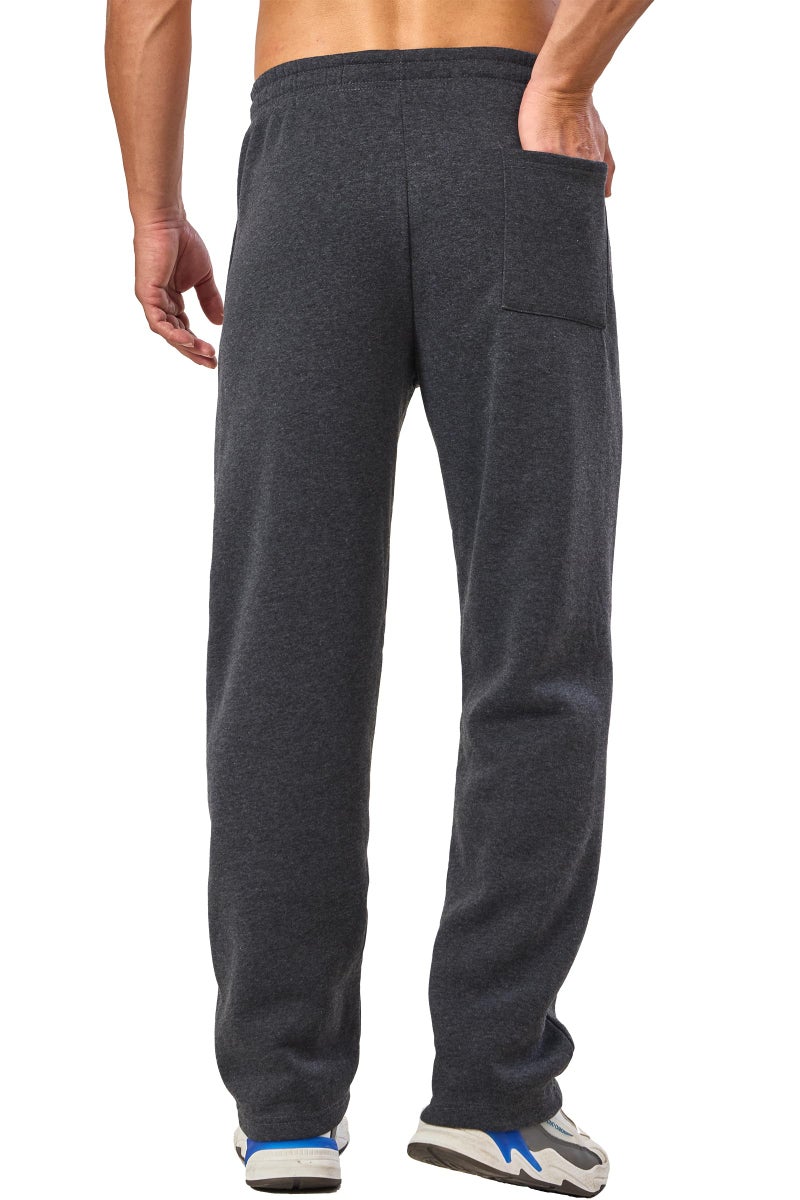 Suitswinew 3 Pack Men's Big and Tall Sweatpants Fleece Open Bottom Loose Athletic Drawstring Sweat Pants with Pockets XL - Image 3