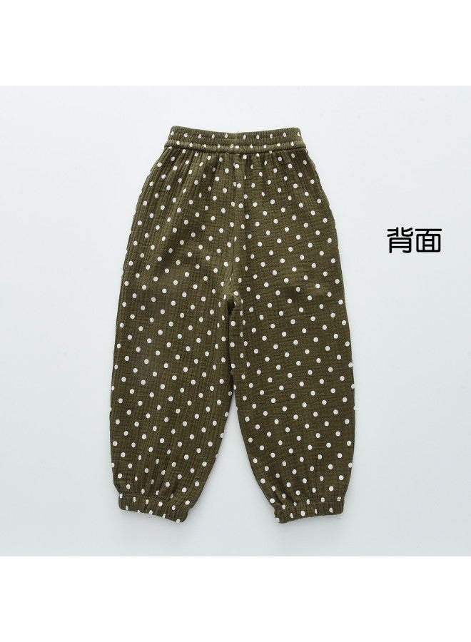 Bumblebee Boys & Girls Mosquito-repellent Long Pants loose Student Harem Pants cotton Gauze Breathable Outdoor Sport Trousers - Image 3