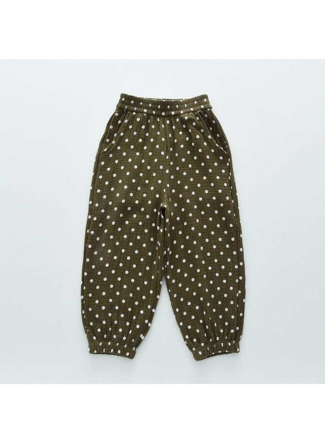 Bumblebee Boys & Girls Mosquito-repellent Long Pants loose Student Harem Pants cotton Gauze Breathable Outdoor Sport Trousers - Image 2