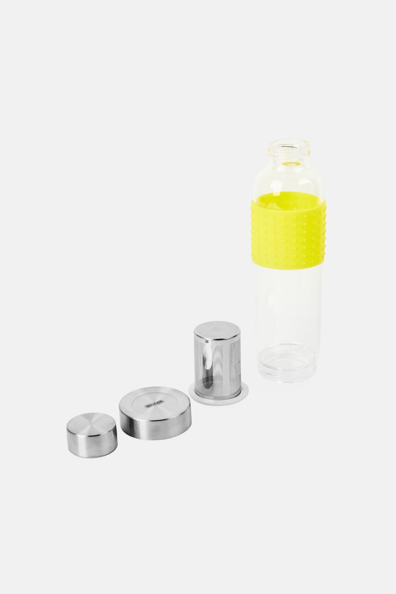 asobu Ice Tea Infuser Glass Bottle 400ml, Yellow - Image 2