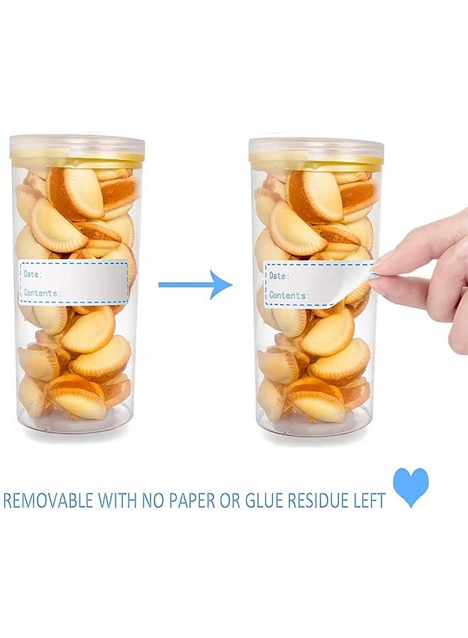 هابي دي لفيفان من ملصقات الفريزر القابلة للإزالة، ملصقات تاريخ الطعام للحفظ في الفريزر، ملصقات لتخزين الطعام للحاويات والجرار، تنظيم المطبخ والمطاعم (المجموع 300 قطعة، أحمر وأزرق) - Image 5