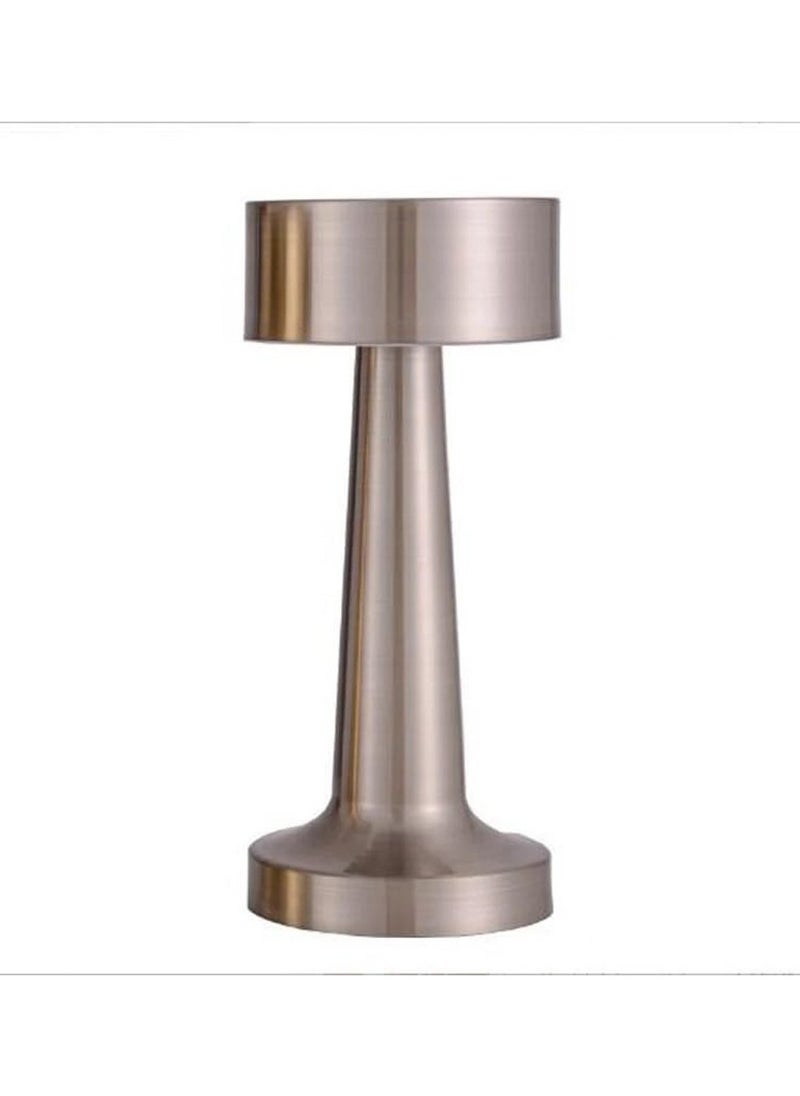 VIO - Portable Cordless LED Lamp Bedside Night Light with Touch Sensor 3 Color Changing Rechargeable Table Lamp Portable Desk Lamp for Kids Nursery Home Bedroom Nursery Restaurant Cafe Bar Silver - Image 1