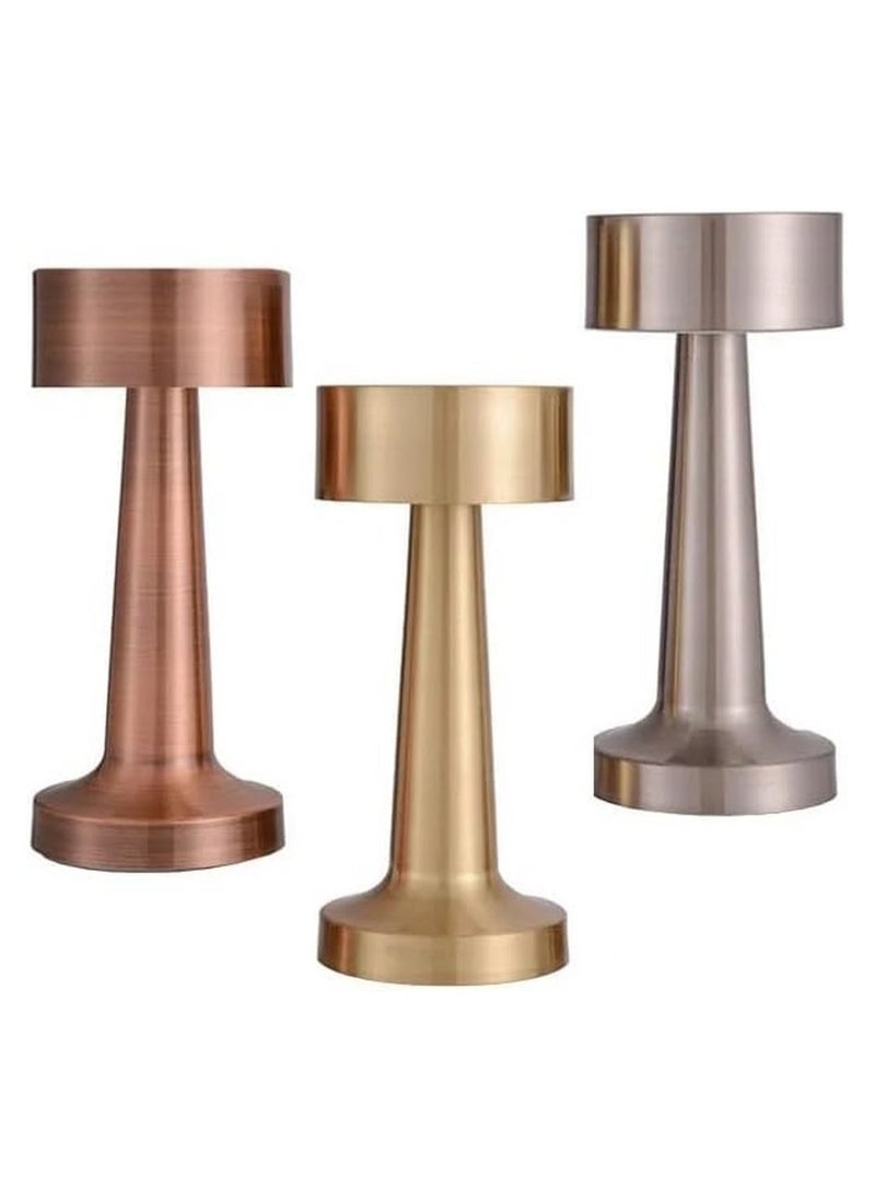 VIO - Portable Cordless LED Lamp Bedside Night Light with Touch Sensor 3 Color Changing Rechargeable Table Lamp Portable Desk Lamp for Kids Nursery Home Bedroom Nursery Restaurant Cafe Bar Silver - Image 1