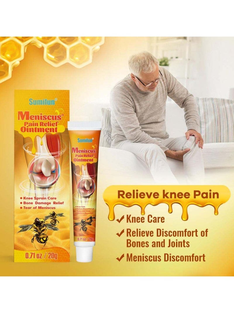 Sumifun Meniscus Pain Relief Ointment Cream Joint Arthritis Pain Relief Cream Knee Care Bee Venom Cream for Joint Care Treatment Gel Cream Bee Venom Joint & Muscle Pain Relief Cream 20g - Image 2