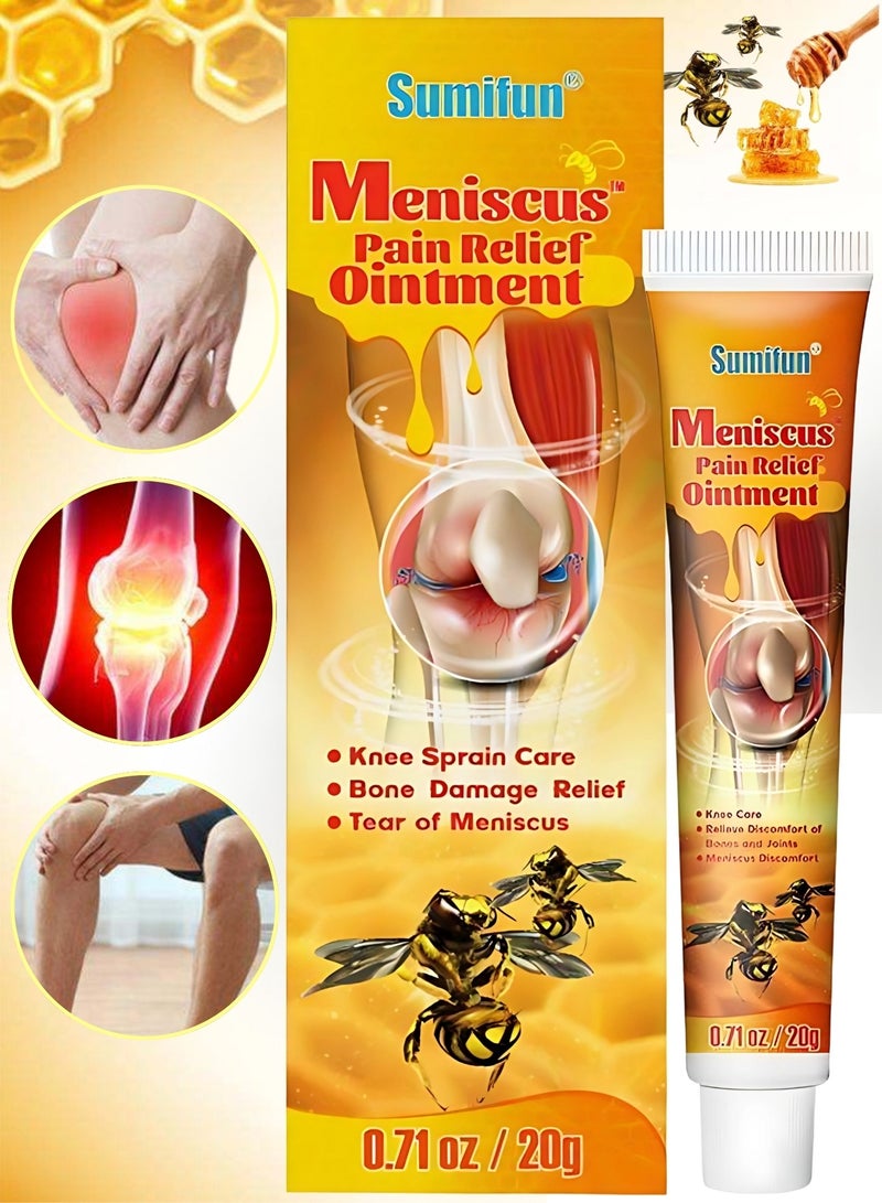 Sumifun Meniscus Pain Relief Ointment Cream Joint Arthritis Pain Relief Cream Knee Care Bee Venom Cream for Joint Care Treatment Gel Cream Bee Venom Joint & Muscle Pain Relief Cream 20g - Image 1
