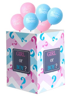 Gender Reveal Balloon Box with 40pcs Latex balloons Funny Idea for Boy Girl Gender Reveal Party Decorations Supplies (Boy or Girl)