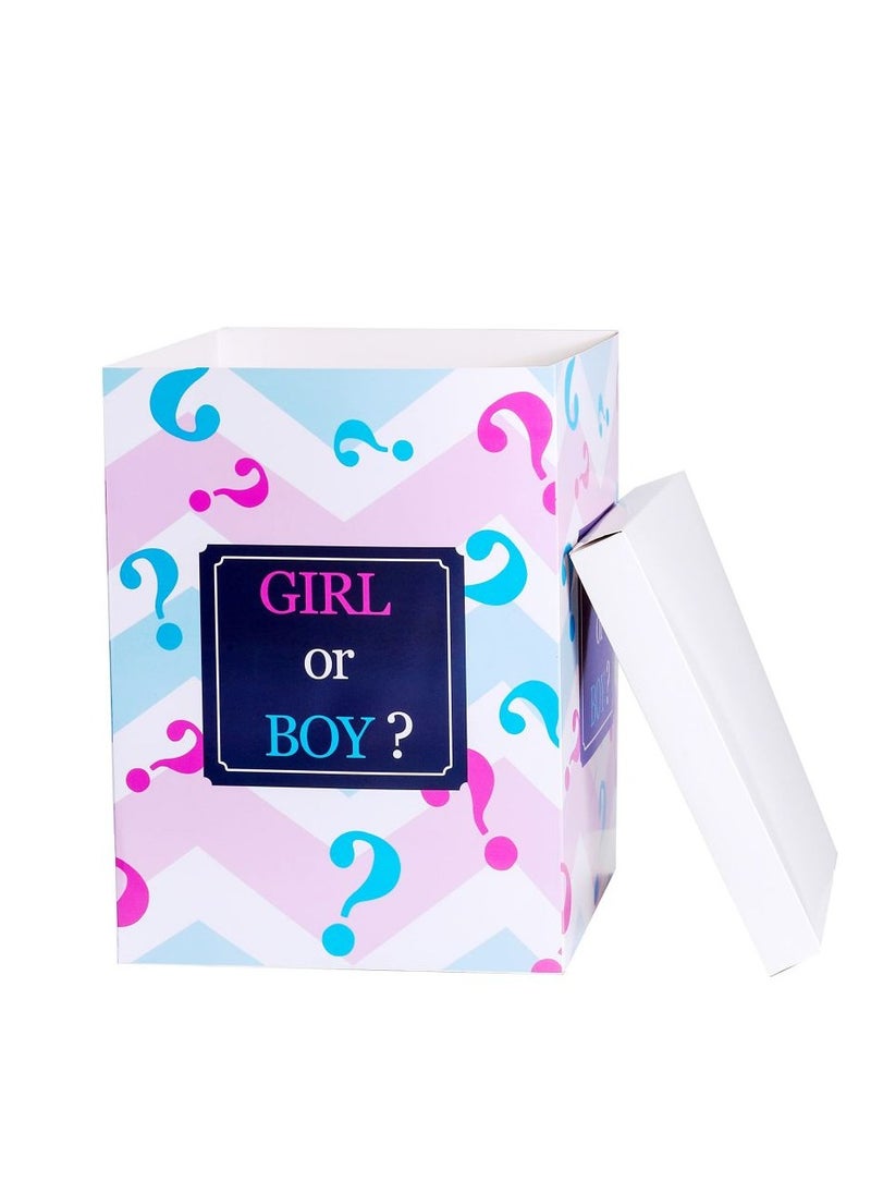 KASTWAVE - Gender Reveal Balloon Box with 40pcs Latex balloons Funny Idea for Boy Girl Gender Reveal Party Decorations Supplies (Boy or Girl) - Image 1