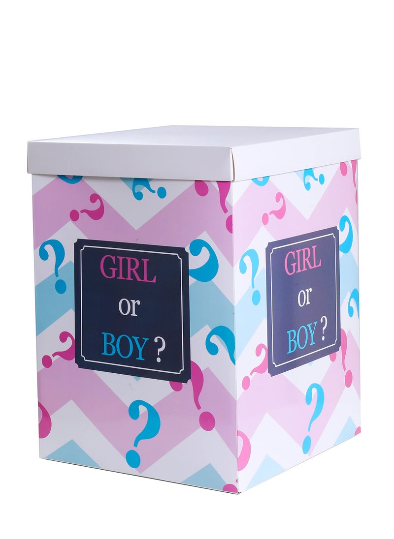 KASTWAVE - Gender Reveal Balloon Box with 40pcs Latex balloons Funny Idea for Boy Girl Gender Reveal Party Decorations Supplies (Boy or Girl) - Image 1