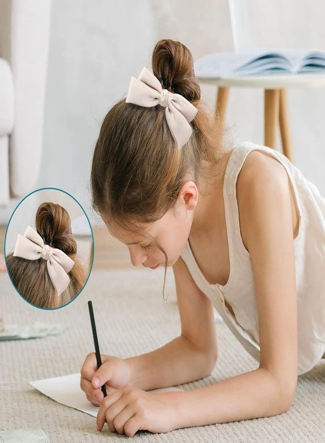 BELICIA Ribbon Bow Hair Clips for Girls & Women - 4 Pcs Stylish Side Pin Hair Combs, Elegant Bow Hair Accessories for Casual & Party Use - Image 3