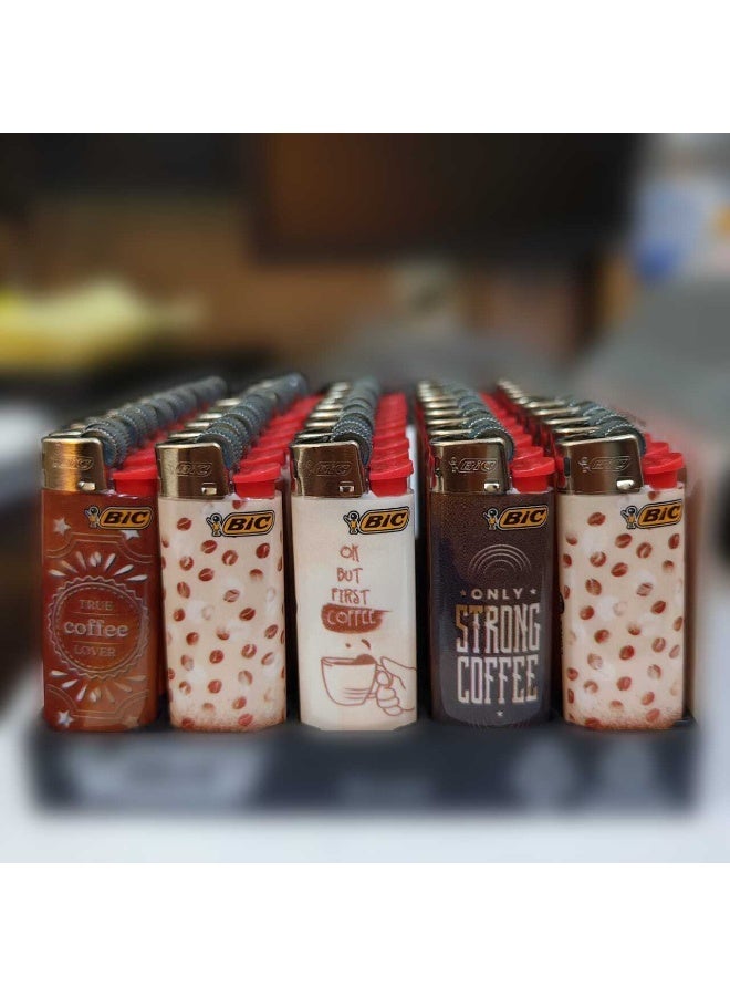 BIC J5 Limited Edition Coffee-themed Mini Lighters - Tray of 50 - Image 4
