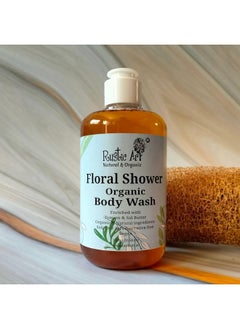 Rustic Art Organic Body Wash Sulphate & Paraben Free Moisturizing & Nourishing & Gentle Exfoliation For Women & Men (Floral Shower 300 Ml (Liquid))  - Image 4