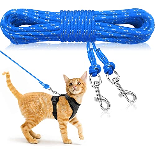 Rypet Reflective Cat Long Leash - 30 FT Escape Proof Walking Leads Yard Long Lead Durable Safe Personalized Extender Leash Traning Play Outdoor for Kitten, Puppy, Rabbit and Small Animals - Image 1