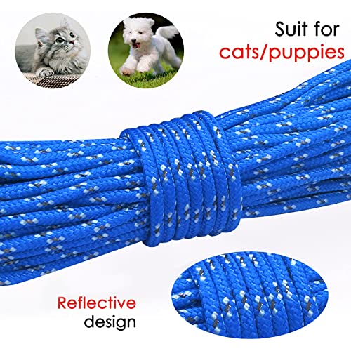 Rypet Reflective Cat Long Leash - 30 FT Escape Proof Walking Leads Yard Long Lead Durable Safe Personalized Extender Leash Traning Play Outdoor for Kitten, Puppy, Rabbit and Small Animals - Image 5