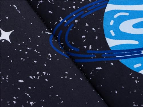 NTBED مجموعة أغطية سرير NTBED بطباعة مجرة مع سحاب مزدوج خفيف الوزن من الألياف الدقيقة مع ملاءة مطابقة وأغطية وسائد، أزرق داكن - Image 4