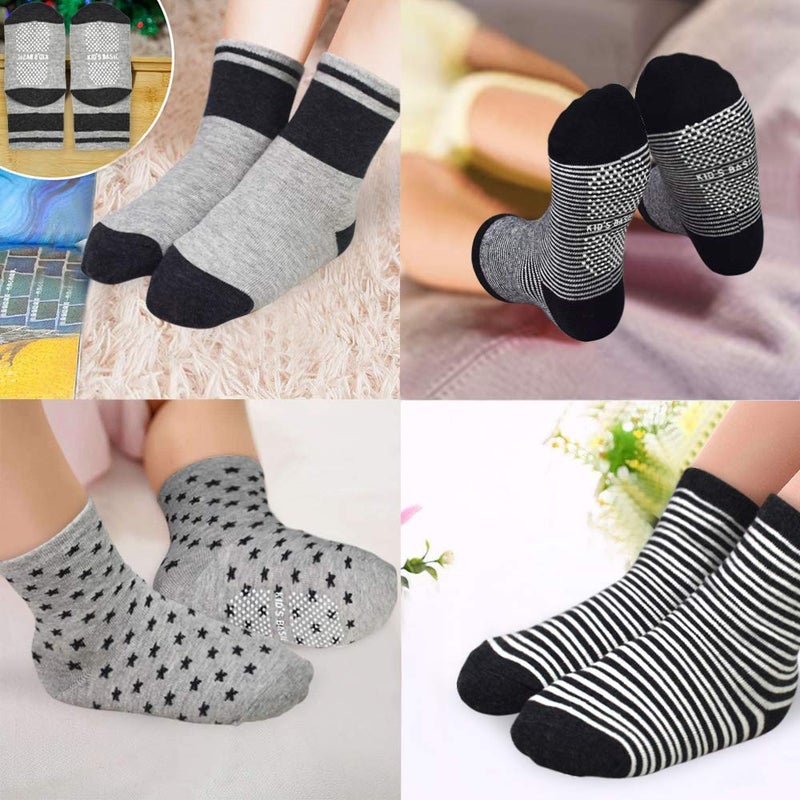 Tphon Non Slip Kids Toddler Socks with Grippers Baby 12 Pairs Anti Skid Socks for Boys Girls for 1-3 Year Children - Image 5