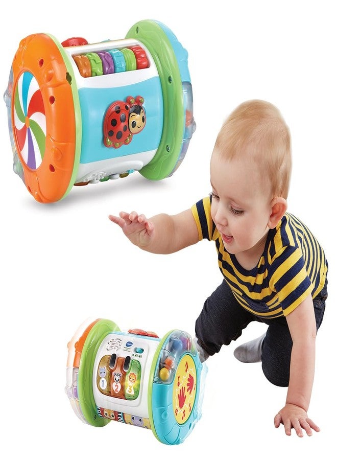VTech - 3 in 1 Interactive Magic Roller, Multi-Activity Toy for Babies from 6 Months, Drum, Piano and Activity Center, Music Learning, Teaches Basic Vocabulary, - Image 2