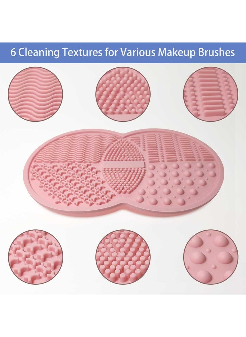 2 Pcs Makeup Brush Cleaning Mat, Silicone Makeup Brush Cleaner with Back Suction Cups(Green and Pink) - pzsku/Z17C592D2EF236ED4E6D8Z/45/_/1727951318/fc57bc19-c3d8-4d41-86fc-229520e36c95