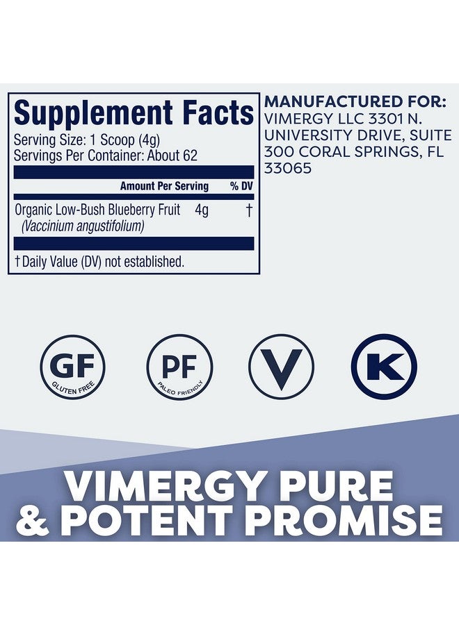 Vimergy Wild Blueberry Powder - Protects Brain Health* - Supports Cardiovascular Function* - Organic, Vegan & Gluten-Free - Regular Size 250g - Image 5
