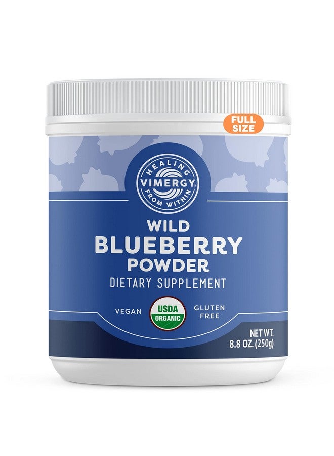 Vimergy Wild Blueberry Powder - Protects Brain Health* - Supports Cardiovascular Function* - Organic, Vegan & Gluten-Free - Regular Size 250g - Image 1