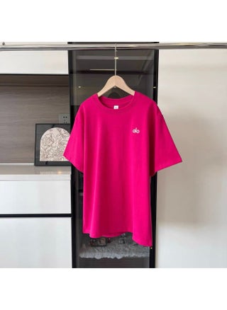 Alo Yoga round neck short sleeve T-shirt rose red - pzsku/Z17C5A8F9203FC3EB3C78Z/45/1750732214/5335c322-13ec-4889-b1b8-c8f0e10da5c6