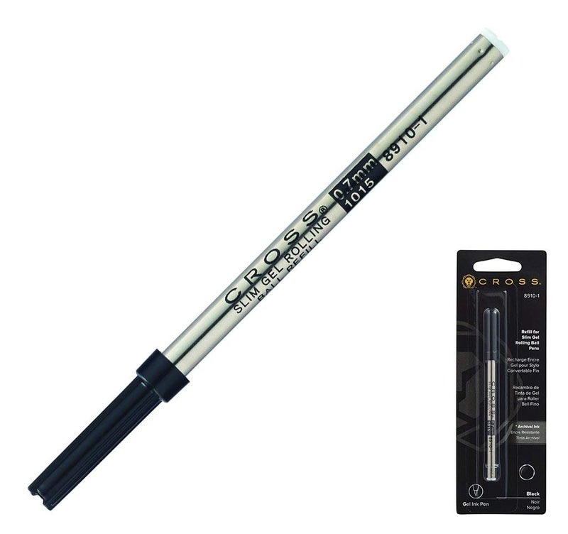 Cross Slim Gel Rolling Ball Rollerball Pen Refill, Black 8910-1 - Image 1