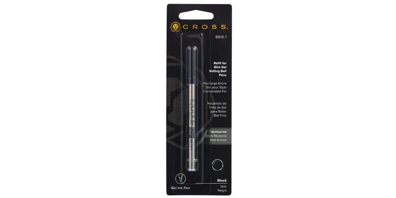 Cross Slim Gel Rolling Ball Rollerball Pen Refill, Black 8910-1 - Image 4