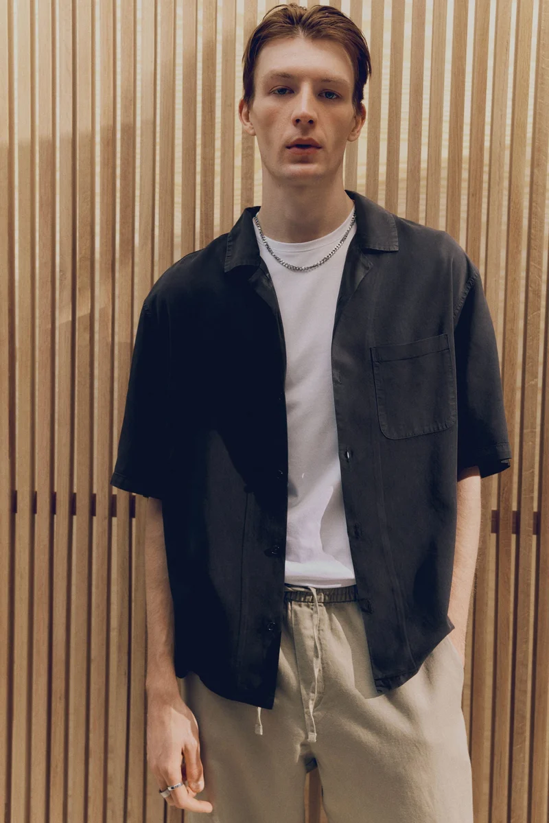 H&M Regular Fit Lyocell resort shirt