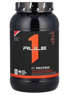 Rule One Proteins R1 Protein Powder Drink Mix Strawberries & Creme 1.98 lb (900 g) 