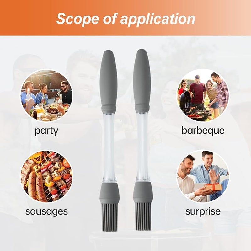 Fauppt 2PCS Silicone Oil Brush Basting Pastry Brush for Grilling BBQ Baking,2025 Silicone Oil Brush Basting Brush for Cooking,Pastry Brushes for Baking Cooking Kitchen Gadget Home Outdoor Use (1PC) - Image 5