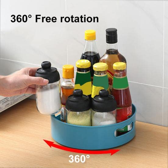 TRENDBIT 360 Rotating Kitchen Organizer Tray Lazy Susan Rack MultiPurpose Kitchen Storage Revolving Tray Cosmetic Organizer Rotating Tray Lazy Susan for Kitchen Cabinet Spice Rack - Image 5
