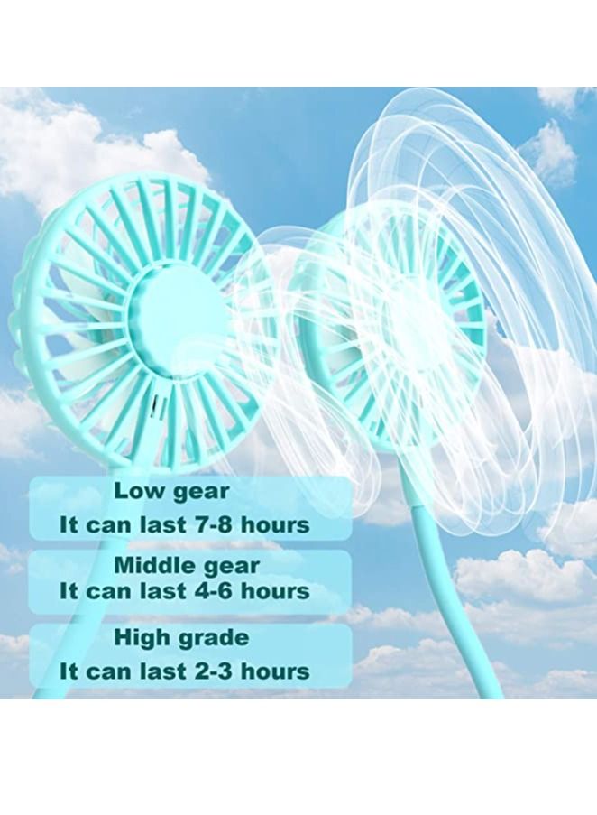 Generic Hands Free Neck Band Hanging USB Rechargeable Dual Fan Mini Air Cooler For Summer - Image 2