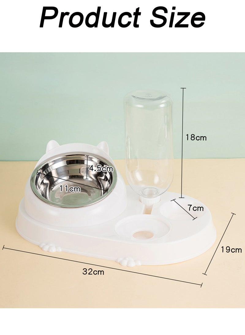 Kidle Dog Cat Bowl Water and Food Bowl Set Water Dispenser Bottle Double Bowl - Image 2