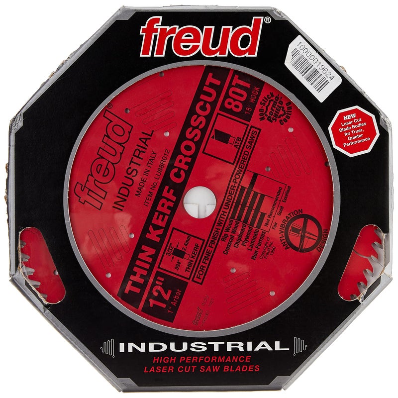 freud شفرة منشار قطع عرضي رفيعة من فريد مع خليط كربيد عالي الكثافة من تيكو لأداء أقصى - 12" قطر، 80 سن، طحن ATB - LU88R012 - Image 4