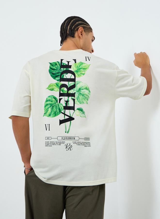 ستايلي تيشيرت جيرسيه بقصة واسعة مع طبعة جرافيك - Image 1