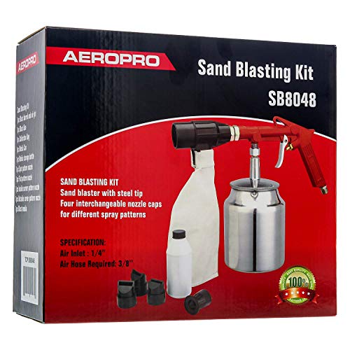 TCP Global Sand Blaster Gun Kit with Recovery System, Air Compressor Sandblaster Tool, Abrasive Included - for Cleaning Metal, Wood, Surface Prep, Rust Removal - Image 5